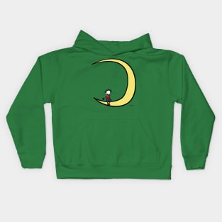 Moon and clarinet Kids Hoodie